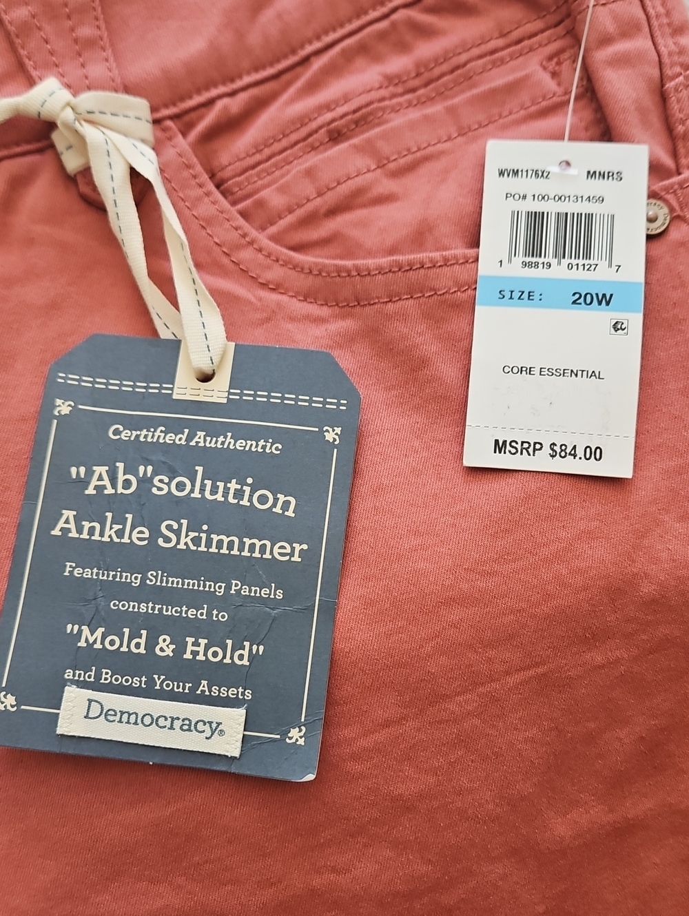 Democracy Ab-solution Ankle Skimmer Comfort Waist Pant: Mineral Rose: 20W - Picture 4 of 13